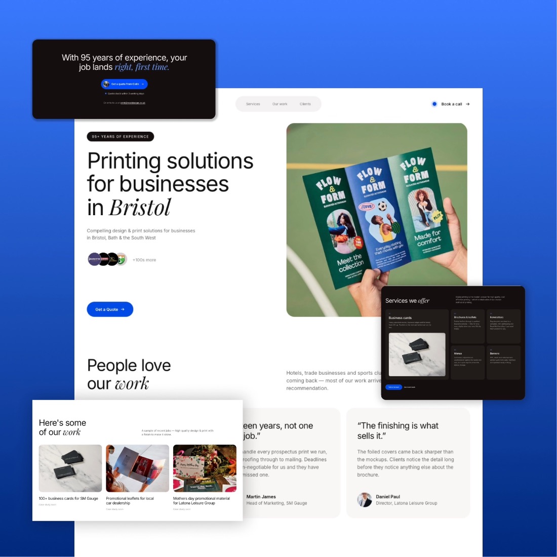 Reed Design & Print website designed by Sparq