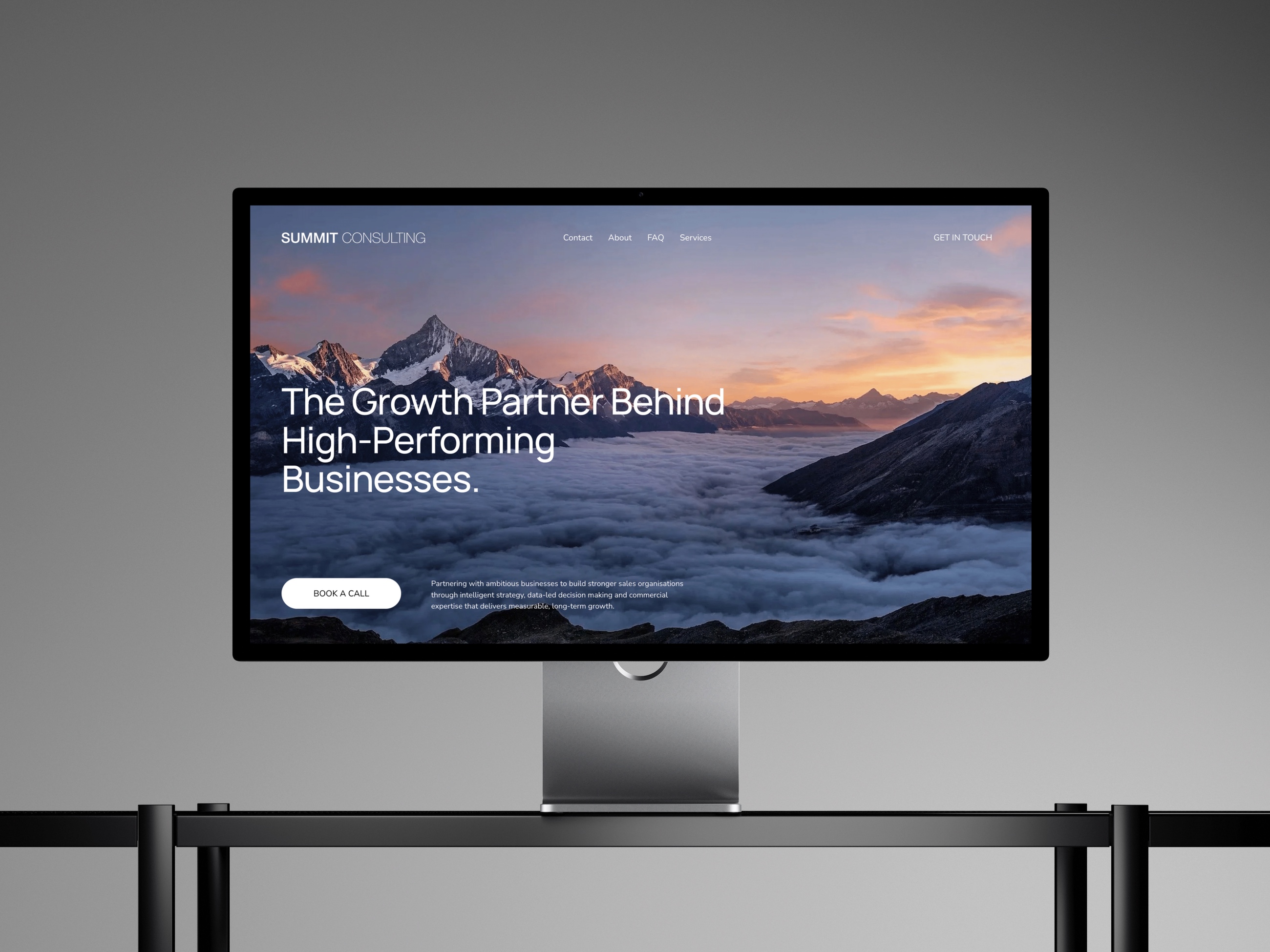 Summit Consulting website designed by Sparq, shown on a desktop display